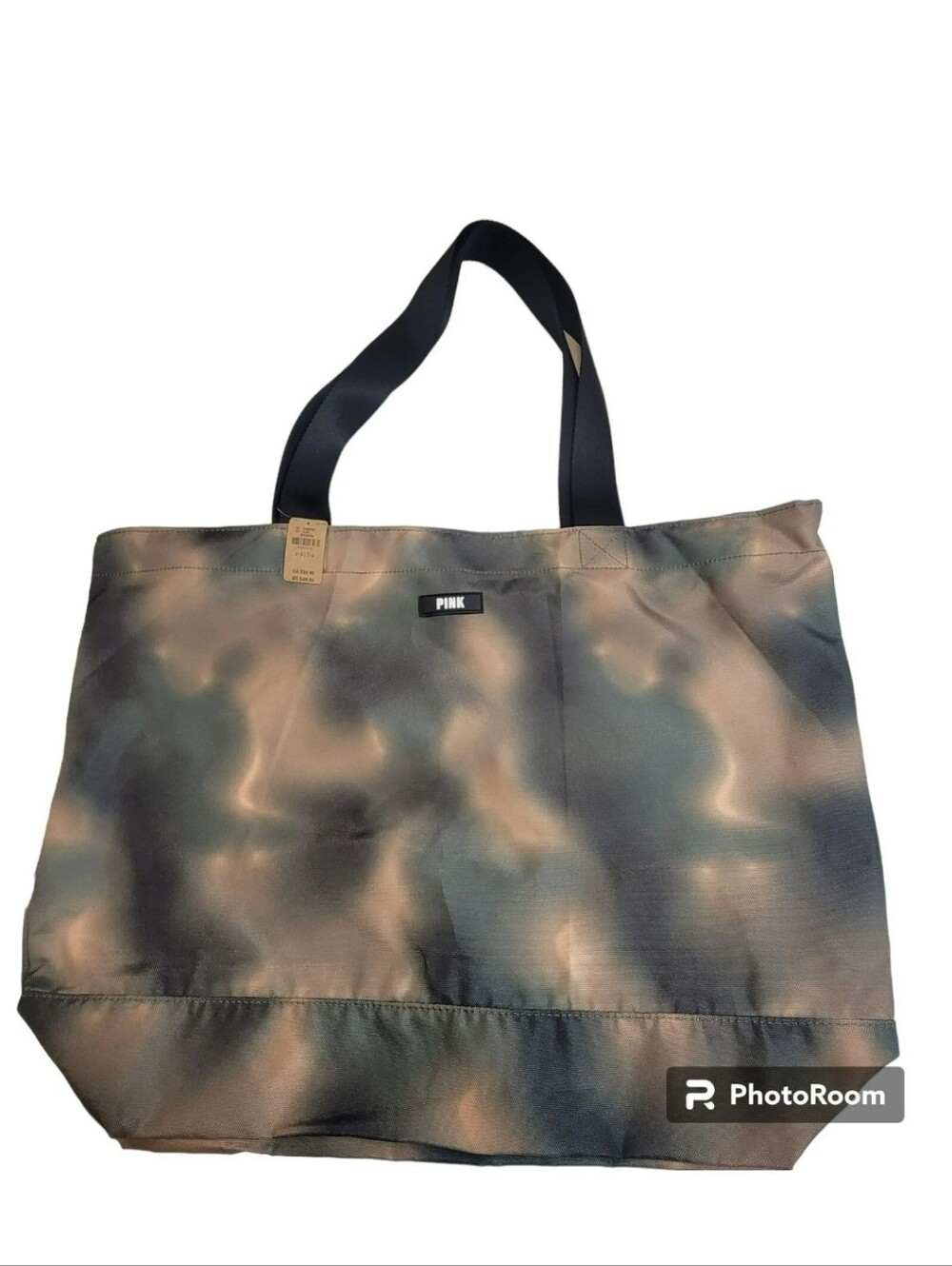 PINK Victoria's Secret Tie-dye/ Camouflage Duffel Tote in Olive and Black NWT